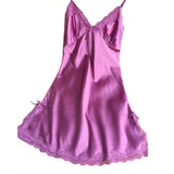 Women Sexy Silk Satin Night Dress Sleeveless