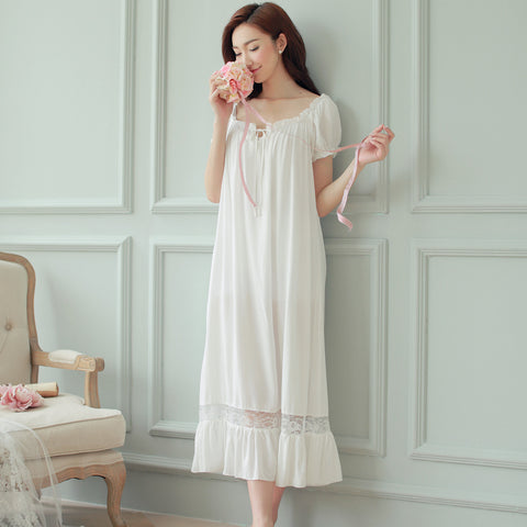 Women's Nightwear Cotton Short Sleeve sexy nightgown