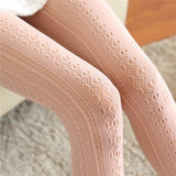 Hollow Lace Striped Fishnet Pantyhose