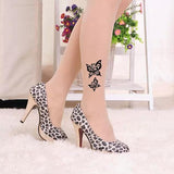 Pattern Printed Skin Color Party Holiday Pantyhose New