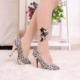 Pattern Printed Skin Color Party Holiday Pantyhose New