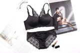 Women Sexy Casual Backless Lace Lingerie Bra Set Front Closure